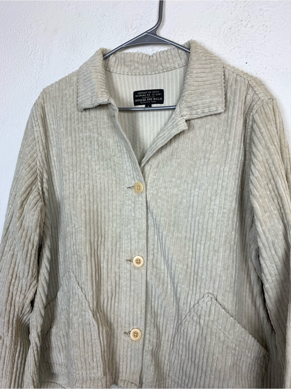 Imogene + Willie Agnes Corduroy Jacket coastal stone rare size small - Picture 3 of 9